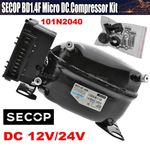 Refrigerator DC 12V/24V SECOP 1.4F Micro Compressor R134a W/ 101N2040 Controller