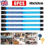 6Pack 18" Heavy Duty Magnetic Tool Bar Storage Holder Rack Garage Wall Strips UK