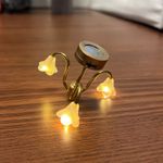 1:12 Scale Dolls House Miniatures Accessory Luxury Three Head Ceiling Light Lamp