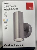Zink Melo Outdoor Stainless Steel 4000k LED Up & Down Wall Light