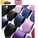 Men's Tie Premium Silk Satin Solid Plain Tie Necktie Slim Tie Wedding Party Suit