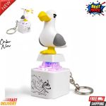 Toy Seagull Mine Keychain,Button with Sound Rechargeable Keyboard Clicker Fidget