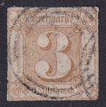 THURN & TAXIS 1865 Northern District 3sgr Rouletted SG 36 Used (CV £39)