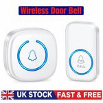 Wireless Door Bells Waterproof 1000ft Long Range Plug in Home Cordless Doorbell