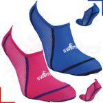 SwimTech Anti Verucca Swim Pool Socks Non Slip 10s-13s 1-4 5-7 8-10 Pink / Blue