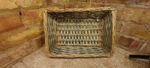 Dark Wicker and Bamboo Woven Storage Basket