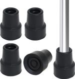 Heavy Duty Rubber Ferrules 19Mm Walking Stick Rubber Ends 4Packs Crutches Rubber