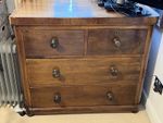Victorian 1850-1865 Chest Of Drawers Mahogany Wood 