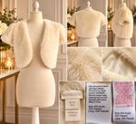 Monsoon Girls Ivory Cream Faux Fur Bolero Shrug Jacket Age 12-13