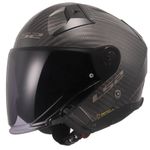 LS2 OF603 INFINITY II CARBON FIBRE GLOSS OPEN FACE MOTORCYCLE HELMET