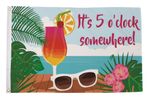 It's 5 o'clock Somewhere Sunglasses (D) Flag (5ft x 3ft)