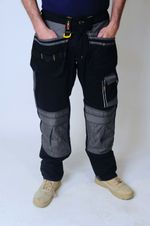 Ibex Elite4 Cargo Trouser Black Grey Trouser For Builders warehouse workwear E4