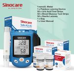 Sinocare Blood Glucose Uric Acid Meter Gout Test Strips Lancet