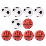 12Pcs Assorted Color Resin Mini Sports Balls Bonsai DIY Ornament
