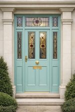 Bespoke Victorian Stained Glass Doors Panels fanlights Made To Order 250 Deposit