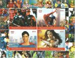 Wonder Woman Batman Superman Spiderman 2018 MNH stamp sheetlet