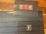 GB 1d black 1840 BE 4 good margins + 3 mint 1d reds