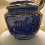 Wade Ceramics Ringtons Millennium 2000 Blue & White Lidded Hexagon Canister 10cm