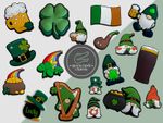St. Patrick's Day - Charms for Shoes Clogs Sandals - Irish Leprechaun Beer Gold