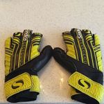 Sondico Aerospine Goalkeeper Gloves Yellow/Black Full Finger Hook & Loop Pair