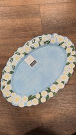 The Farmhouse By Rachel Ashwell Blue Floral Daisy %100 Melamine Serving Dish New