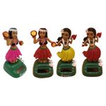 Solar Powered Hawaiian Dancing Hula Girl Shaking Doll Decor for Car Dashboard