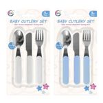 3Pcs Kids Cutlery Set Baby Children Fork Spoon BPA Free Stainless Steel Cutlery
