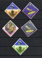 S2509   Jordan  1965   space  achievements   IMPERF   5v.   MNH