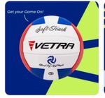 VETRA Premium Soft Touch Volleyball Official Size 5 (Blue, Red and White).