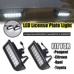 2Pc Pear LED Number Plate Light Lamp For Citroen Berlingo Peugeot Partner 6340G7