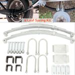 2 Set Trailer Leaf Spring 4 Leaf Double Eye 3500 lbs Cap for Axle Suspension