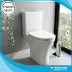 Close Coupled Rimless Comfort Height Toilet with Soft Close Seat-Raised Tall WC 