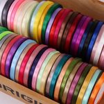 100x Double Sided Satin Ribbon 10mm 10m Mixed Colours Craft Wholesale Lot