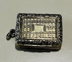 Georgian Sterling Silver Vinaigrette Birmingham 1823 Maker TS Pierced Gilt Grill