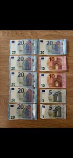 150 left over Euros holiday travel money leftover € Euro notes banknotes