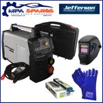 JEFFERSON 160AMP ARC WELDER WITH AUTO WELDING HELMET, RODS & GLOVES