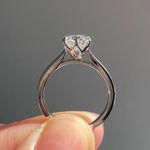 1 CT Moissanite Engagement 925 Sterling Sliver Solitaire Women Ring Prong ring