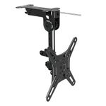 Folding Ceiling TV Bracket Height Adjustable Tilt & Swivel Sloping Under Cabinet
