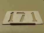  London Transport bus garages running number plate stencil-171 stencilx2 