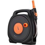 10m Garden Hose Reel 3 Spray Modes Nozzle Weather Proof Lightweight TACKLIFE