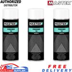 3x Master 1K Acrylic Primer Filler White Aerosol Automotive Spray 500ml