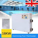 Electric Swimming Pool Water Heater Thermostat Hot Tub 18KW 380V UK STOCK