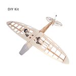 WWII British Spitfire Fighter Balsa Wood Aircraft KIT RC Model Skin Unassembled