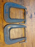 Pair of Record 122-2 1/2 Deeo Throat Clamps Made In England
