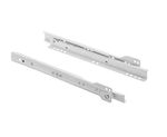 Metal Drawer Runners Roller Bottom Mount Fix White 450mm with Screws