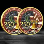 USA 250th Anniversary Golden Medal Liberty Bell Statue of Liberty Souvenir Coin