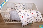 100% COTTON POPLIN BEDDING SET FOR Cot Bed, Duvet Cover&Pillowcase 100cm x 135cm