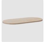 vidaXL Solid Pine Oval Table Top 100x50x2.5cm Natural Untreated Wood