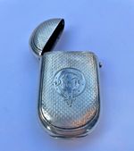 Silver vesta case 1872 George Unite no. 51