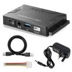 USB 3.0 to IDE&SATA Converter External Hard Drive Adapter 2.5" 3.5" Cable Kit UK